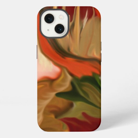 秋コルヌコピア抽象芸術アート iPhoneケース (裏面)