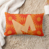 秋コレクションブライトフローラルパターンモノグラム ランバークッション (ブランケット)