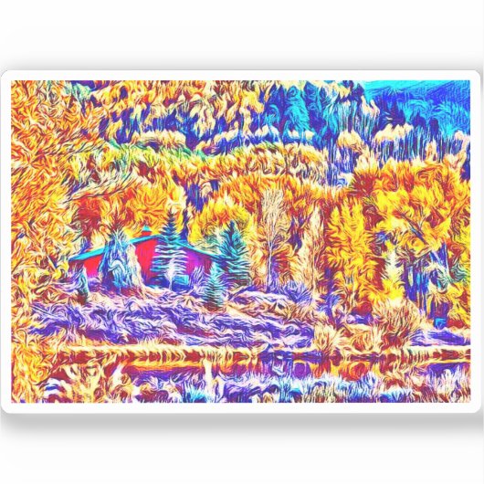 秋コロラドビニールステッカー シール (正面)