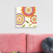 秋コンテンポラリーの花 キャンバスプリント (インサイチュ (リビング))