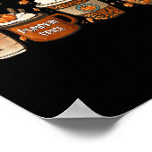 秋コーヒーカボチャスパイスジャンキーラテ秋コフ ポスター (角)