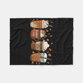 秋コーヒーカボチャスパイスラテアイスコームコージーオート フリースブランケット (正面(横))