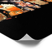 秋コーヒーカボチャスパイスラテアイスティンオータムチワ ポスター (角)