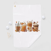 秋コーヒーカボチャ ゴルフタオル (インサイチュ)