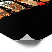 秋コーヒーダックスシャンドキャットハロウィーンFal用コーディネート ポスター (角)