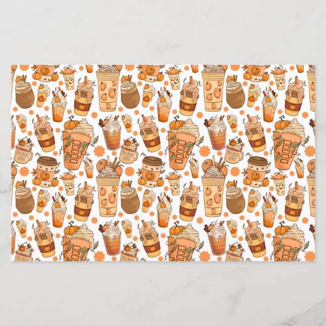 秋コーヒーラテパンプキンパターン (正面)