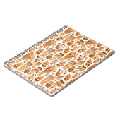 秋コーヒーラテパンプキンパターン ノートブック (左側)