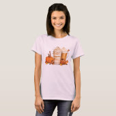 秋コーヒーTシャツ:ブルーイング秋の至福 Tシャツ (正面フル)