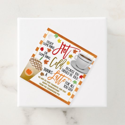 秋コーヒ感謝していーアラテギフトラベル フェイバータグ (インサイチュ)