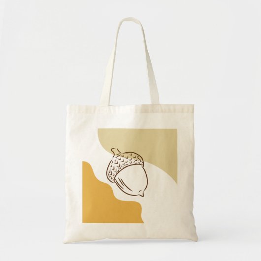 秋コーンと抽象芸術シェイプ秋の食料品店 トートバッグ (正面)