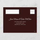 秋ゴシック結婚ス素朴オレンジマルーン シーズンポストカード (裏面)