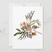 秋ゴールデンオータムフローラウォーターカラーブライダル 招待状 (裏面)