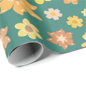 秋ゴールデンフローラシームレス感謝贈り物 ラッピングペーパー (ロールコーナー)