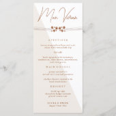 秋サイドフローラ結婚のディナーメニューカード メニュー (正面)