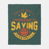 秋サッカーの短いことわざ フリースブランケット (正面)