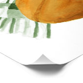 秋サッカーパンプキンラテ水彩 ポスター (コーナー)