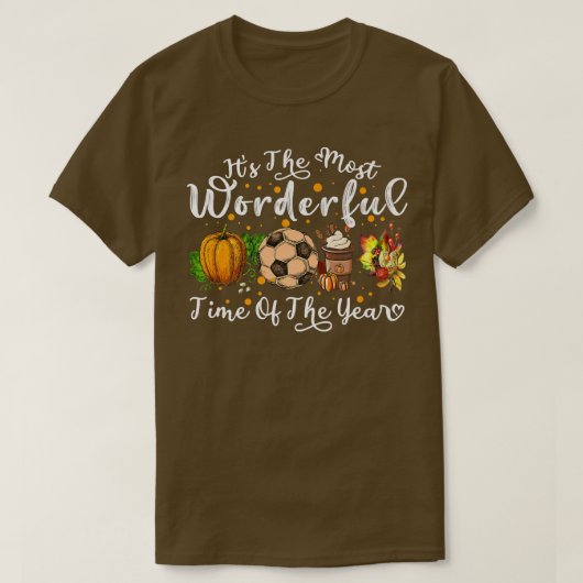 秋サッカーボールかわいいの中で一番素敵な Tシャツ (デザイン正面)