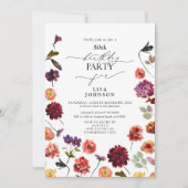 秋サマーガーデンバーンオレンジ50誕生日 招待状 (正面)