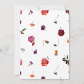 秋サマーガーデンバーンオレンジ60誕生日 招待状 (裏面)