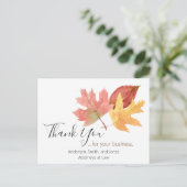 秋サンキューカードの作成 – ビジネスクライアント ポストカード (スタンド正面)