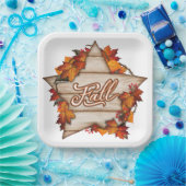秋サンクスギビング秋ハーベストカボキンスパイスおもしろい ペーパープレート (パーティー)