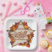 秋サンクスギビング秋ハーベストカボキンスパイスおもしろい ペーパープレート (パーティー)