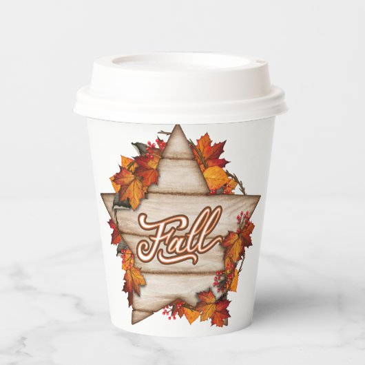 秋サンクスギビング秋ハーベストカボキンスパイスおもしろい 紙コップ (正面)