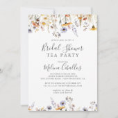 秋サンシャインワイルドフラワーブライダルシャワーティーパーティー 招待状 (正面)