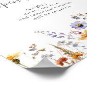 秋サンシャインワイルドフラワー結婚ズオープンバー ポスター (角)