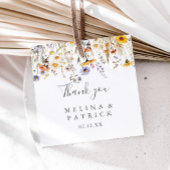 秋サンシャインワイルドフラワー結婚式の引き出物ラベル フェイバータグ