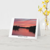 秋サンセットオンパインレイク カード (黄色い花)