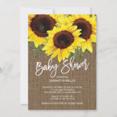 秋サンフラワーニュートラルベビーシャワー 招待状 (正面)