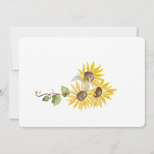 秋サンフラワーリハーサルディナー招待状 招待状 (裏面)