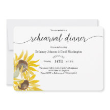 秋サンフラワーリハーサルディナー招待状