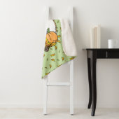 秋シベリアのハスキー（赤）カボチャ葉ンの可愛い シェルパブランケット (インサイチュ)