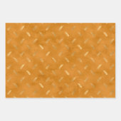 秋シャビーシックなゴールデンターキー小麦の耳オークリーフ ラッピングペーパーシート (正面3)