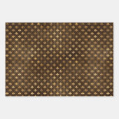 秋シャビーシックゴールデンディアー〔雄ジカの〕枝角フルーアデリス ラッピングペーパーシート (正面2)