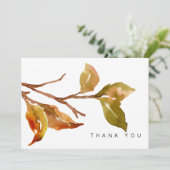 秋シンプルの紅葉のお葬式ありがとう サンキューカード (スタンド正面)