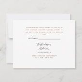 秋シンプルの葉の葬儀特別ありがとう サンキューカード (裏面)