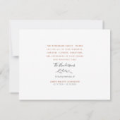 秋シンプルの葉物葬式ありがとうお名前&日付 サンキューカード (裏面)