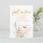 秋シンプルインラブ婚約パーティ招待状 招待状 (スタンド正面)
