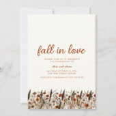 秋シンプルインラブ婚約パーティ招待状 招待状 (正面)