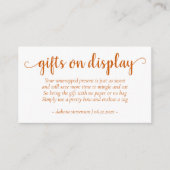 秋シンプルギフトをディスプレイ | オレンジエニーイベント エンクロージャーカード (正面)