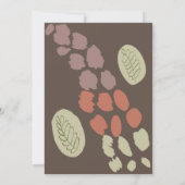 秋シンプルテラコッタオーガニックヌエトラ結婚ル 招待状 (裏面)