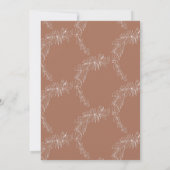 秋シンプルテラコッタグリーンリーラインリース 招待状 (裏面)