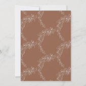 秋シンプルテラコッタグリーンリーラインリース 招待状 (裏面)