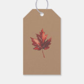 秋シンプルテラコッタデスティネーションウェディングウェルカム ギフトタグ (裏面)