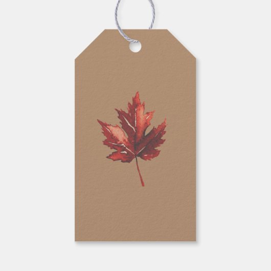 秋シンプルテラコッタデスティネーションウェディングウェルカム ギフトタグ (裏面)