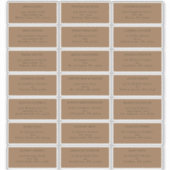 秋シンプルテラコッタ結婚ズゲスト住所 シール (正面)