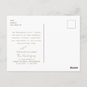 秋シンプルフローラ葬式ありがとう ポストカード (裏面)